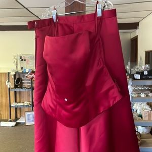 Prom/bridesmaid Burgundy Top and Skirt Set